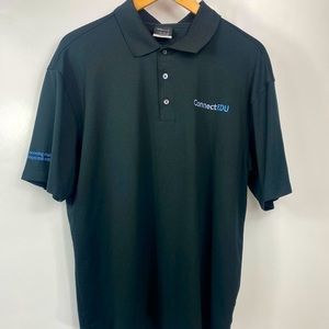 Nike Golf Polo Shirt Mens XL Black Dri-FIT ConnectEdu Connecting students